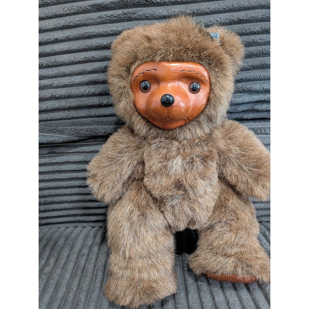 Vintage 1985 Robert Raikes "Chelsea" Wooden Face Teddy Bear 15" Limited Ed /7500